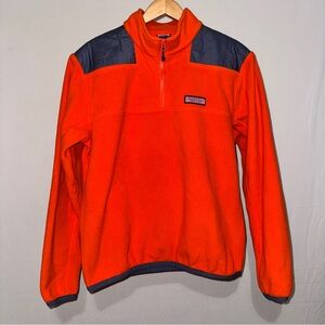 Vineyard Vines Vibrant Orange Fleece,  The Shep,  Mens Medium